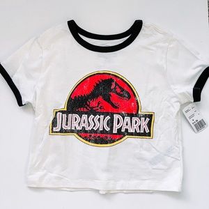 NWT Jurassic Park Crop Top T-shirt